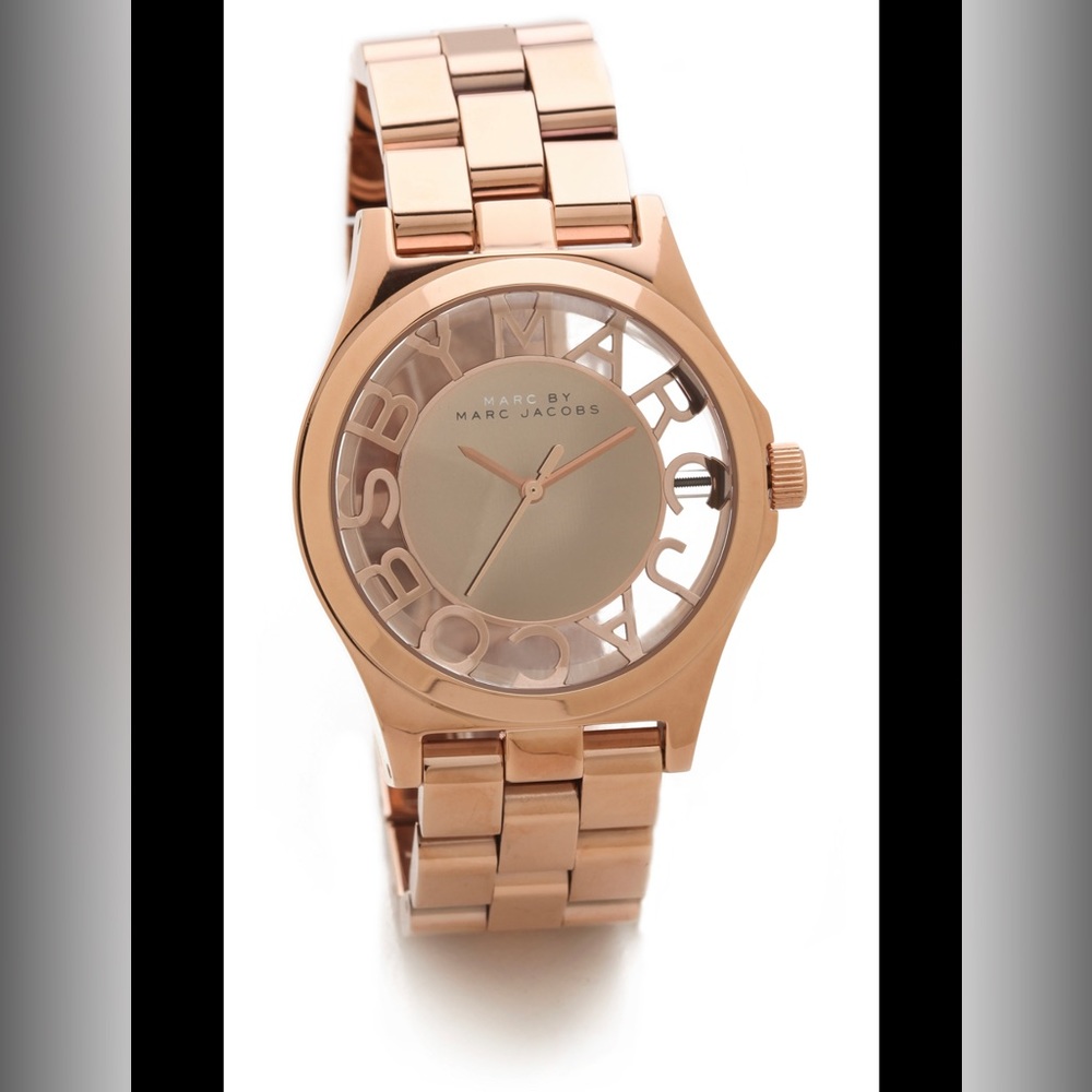 Marc by Marc Jacobs Rose Gold Henry Skeleton Glitz Watch